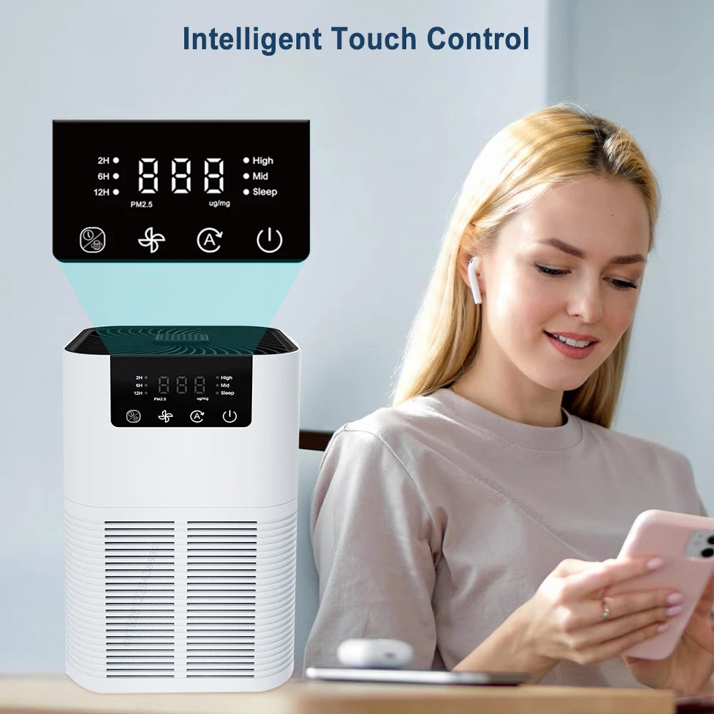 Air Purifier for Home Household Air Purifier Cleaner with Aromatherapy Ions Generator Odor Eliminator HEPA Smoke Air Freshener