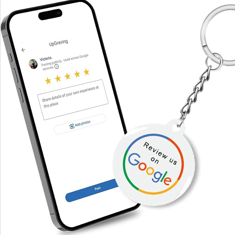 Smart Google Review Tap Keychain for Instant Customer Feedback for Direct Google Reviews
