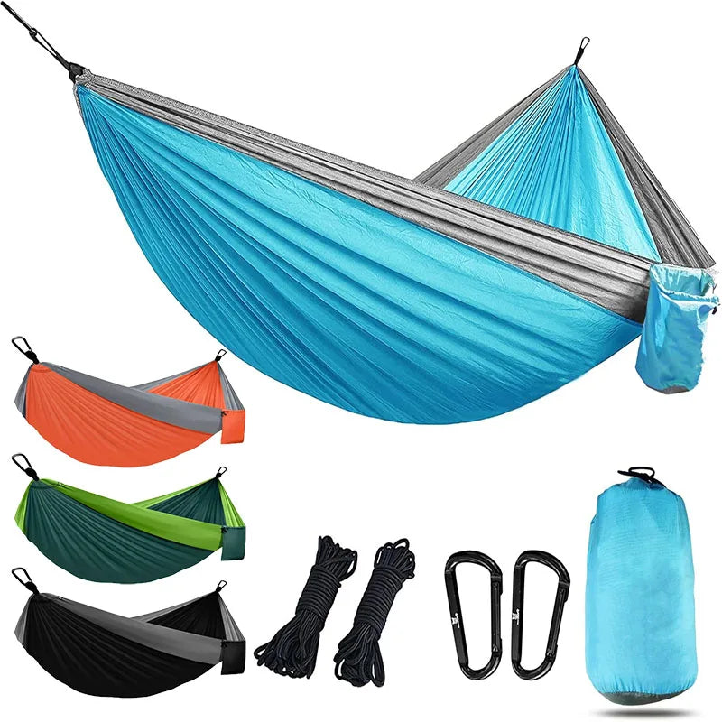 Camping Hammock Camping Accessories Gear for Outdoor Indoor with Tree Straps Nylon Lightweight Hammocks for Touring Hiking