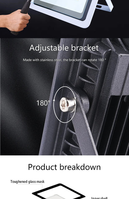 LED Flood Light AC220V 10W 20W 30W 50W 100W IP68 Waterproof Outdoor Garden Projector Lighting Refletor Spotlight Wall Floodlight