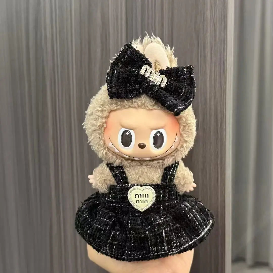 Labubu Doll Costume Set 15-17cm Cartoon Cute Dressing Up, Climbing Clothes Skirt Labubu Costume Accessories Replacement Props