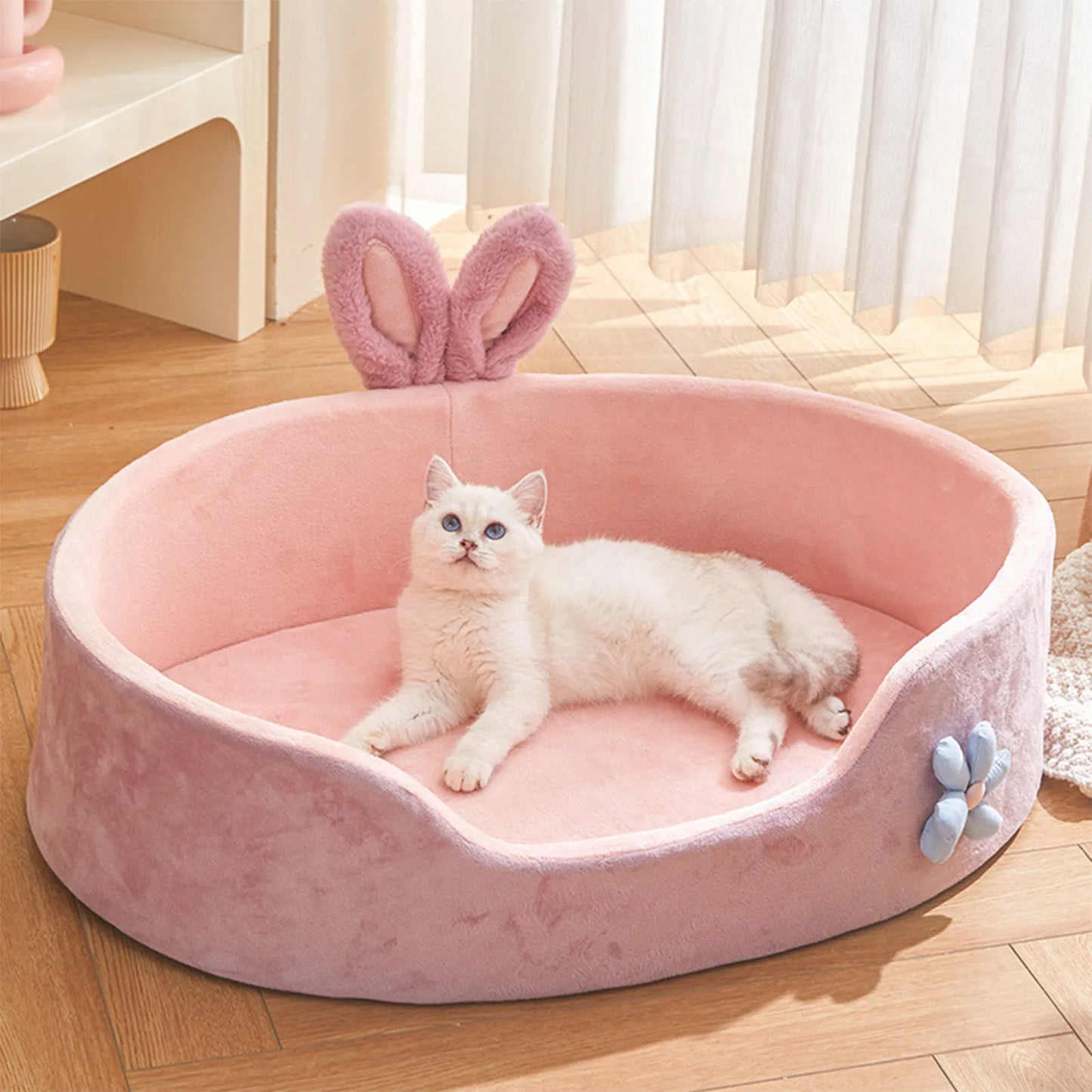 Pet Bed Detachable Washable Dog Sleeping Bed Soft Comfortable Warm Cat Bed for Four Seasons Soft Pet Bed
