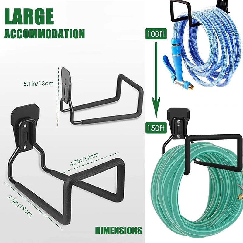 Metal Hook Rust Proof Hanger Wall Hooks Hangers For Water Air Hydraulic Hose Ropes Extension Cords Garden Hooks