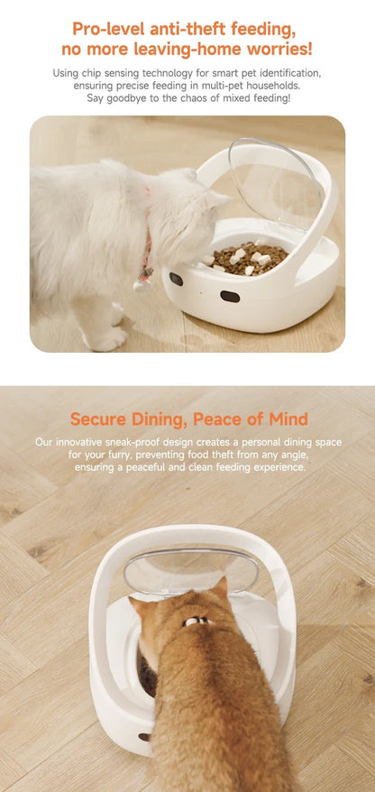 Smart Pet Feeder Sensor Recognition Automatic Cat Feeder With WIFI App Control Accurate Pet Food Dispenser Anti-snatch Feeder