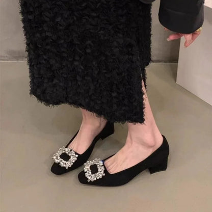 African Woman Shoe 2024 Casual Heels Square Toe Sexy Pump Chunky Sandals Basketball Platform Burgundy Straps Latest Retro