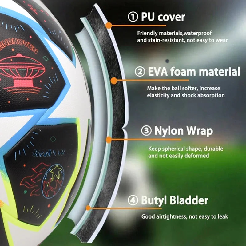 Soccer Balls Professional Size 5 High Quality Soft PU Seamless Outdoor Sports League Football Training Match futbol