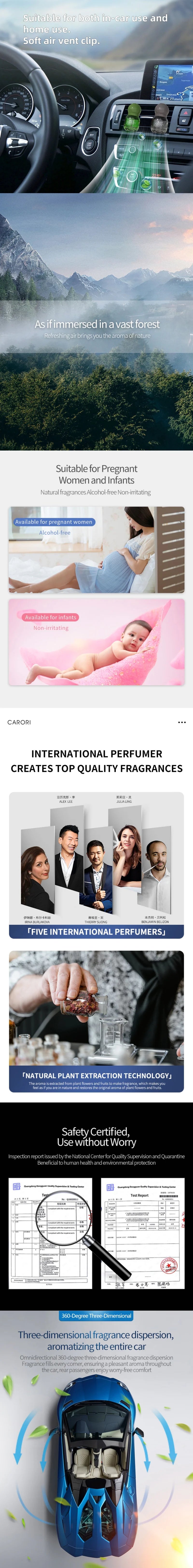 Car Freshener Natural Fragrance Air Purifier Long-Lasting Odor Eliminator for Car &Home Decorative Scent Diffuser with Fresh