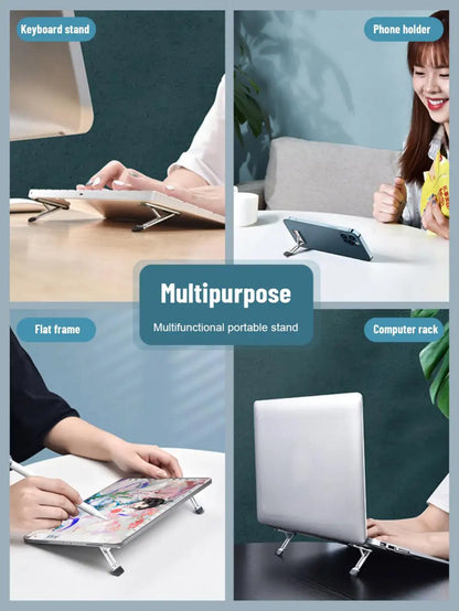 Laptop Stand for Computer Keyboard Holder Mini Portable Legs Laptop Stands for Macbook Huawei Xiaomi Notebook Zinc Alloy Support