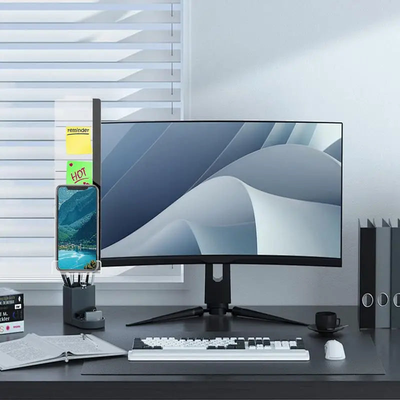 1pc Computer Monitor Memo Board Computer Message Board Office Supplies Computer Note Clip Home Office Desk Accessories Decor