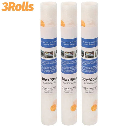 Non-Slip Drawer Mat Thicken Flower Pattern Shelf Cover Liners Waterproof Cabinet Pads EVA Placemat Table Fridge Pad Desk Covers