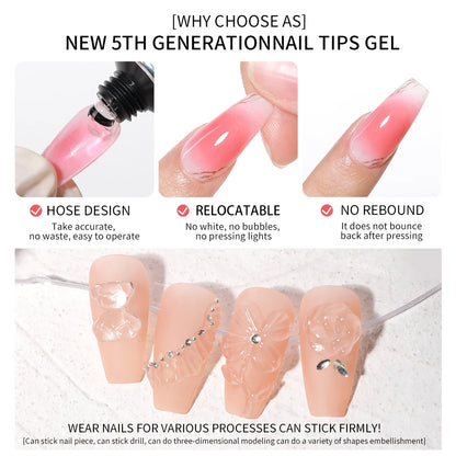 Solid Nail Glue Nail Tips Gel for Press On Nails Super Strong Nail Adhesive For Artificial Fingernail Durable And long Lasting