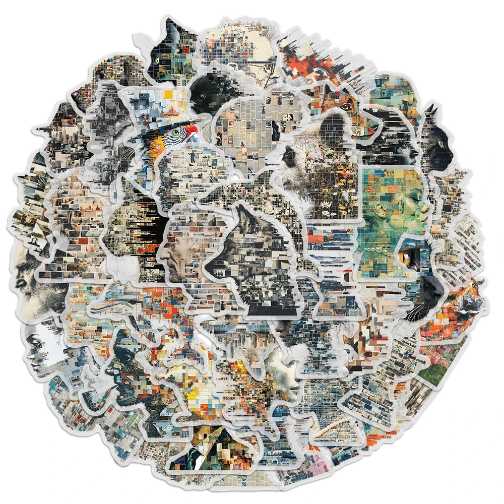 50PCS Photo Portrait Stickers Exquisite Hand Account Materials Phone Cases Laptop Suitcases Water Cups Waterproof Stickers