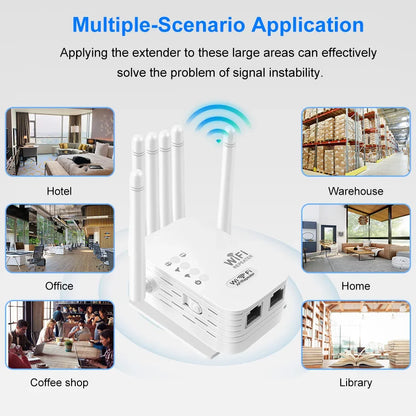Xiaomi 1200Mbps Wifi Amplifier Dual band 2.4G 5G Repeater Network Expander Range Extender Signal Booster Wireless Wi-Fi Router