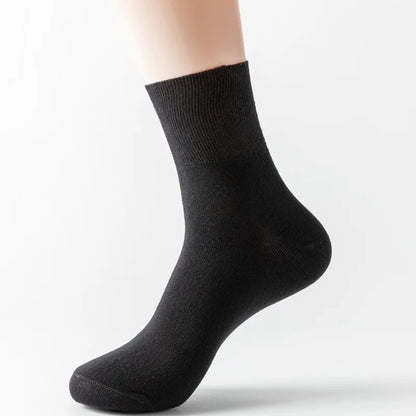 Women's 5 Pairs Quality Cotton Diabetic Middle Socks Comfortable Loose Mouth  Plus Size48,49,50 Older Men's Diabetic Socks Meias