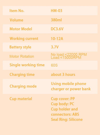 Portable Fruit Juice Blenders Summer Personal Electric Mini Bottle Home USB 6 Blades Juicer Cup Machine For Kitchen Dropshipping