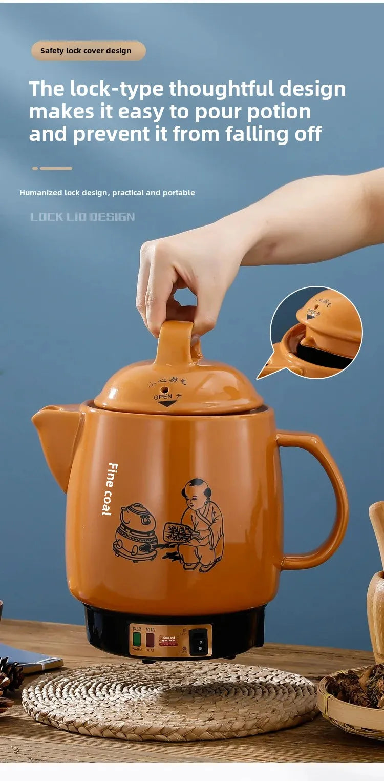 Shanyoujia Ceramic One-Piece Electrochemical Health Pot Automatic Boiling Medicine Pot Insulated Electric Heating Pharmacy Pot