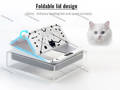 Smart Automatic Pet Feeder With RFID Sensor, Elevated Base, and 650ml Capacity for Wet & Dry Food