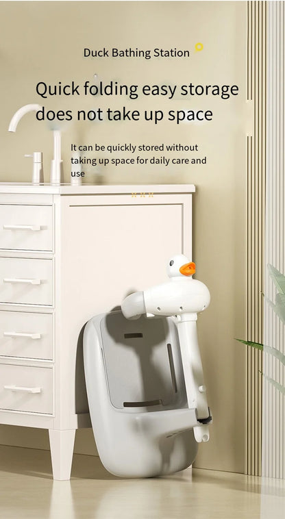 Baby standing bath device Adjustable folding children's bath tub wash butt bath stand