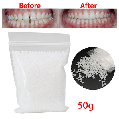 50G Temporary Tooth Repair Kit Teeth Gaps Filling Fix Missing Broken Teeth Moldable False Teeth Tooth Repair Teeth Veneers White