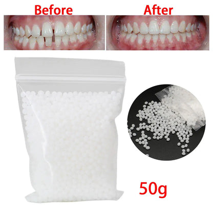 50G Temporary Tooth Repair Kit Teeth Gaps Filling Fix Missing Broken Teeth Moldable False Teeth Tooth Repair Teeth Veneers White