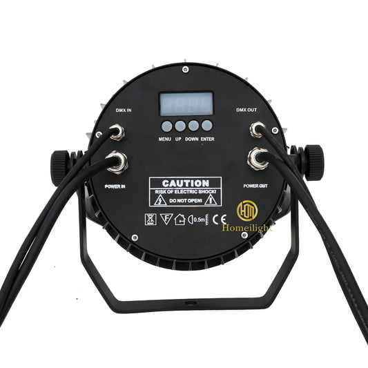 LED Par Can Wash ,Par Light ,Up Lights 18*18W RGBWAUV 6 in 1 LED Flat Luces Par Light  for Wedding ,Party ,DJ