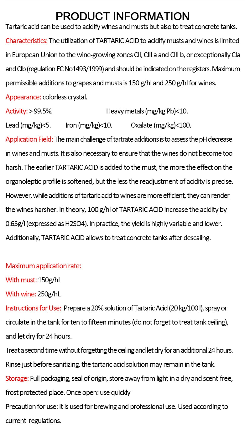 Brewing Grape Ingredients Fermentation Wine & Beer Design Storage Container distiller bentonite tannin