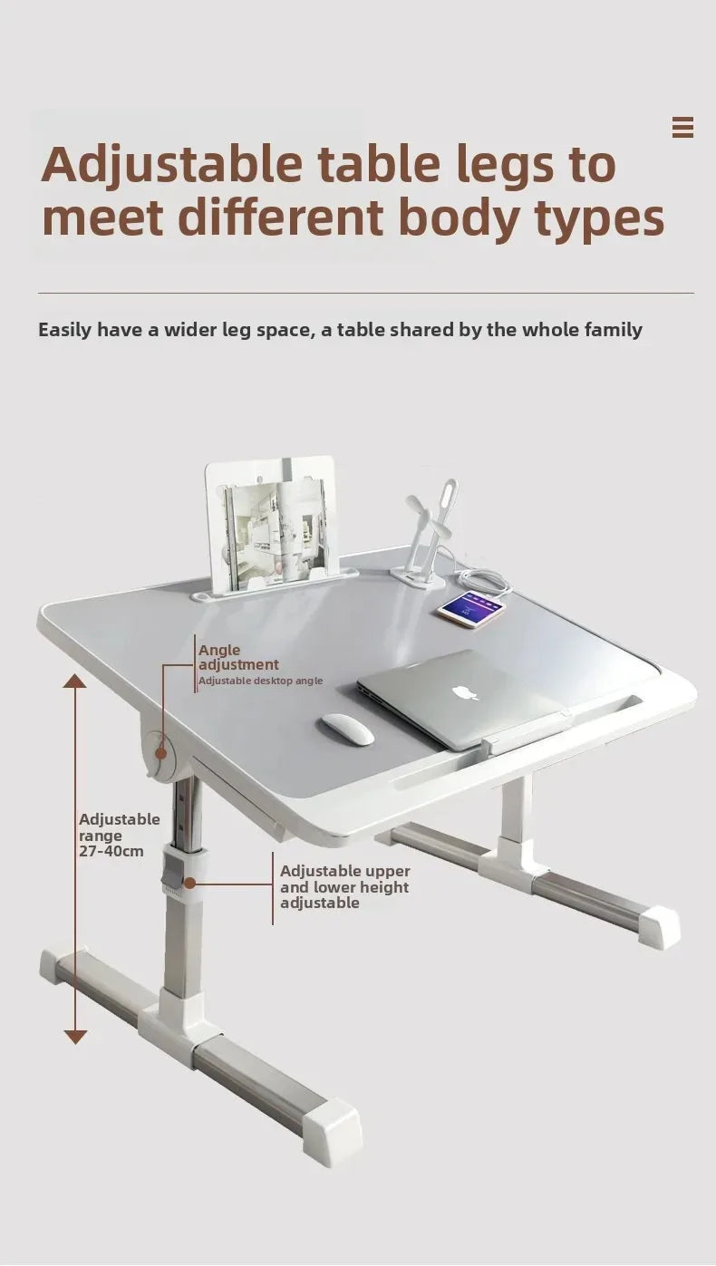 Bed Dormitory Student Writing Bed Desk Laptop Office Small Table Board Foldable Lift