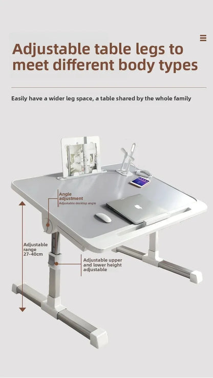Bed Dormitory Student Writing Bed Desk Laptop Office Small Table Board Foldable Lift