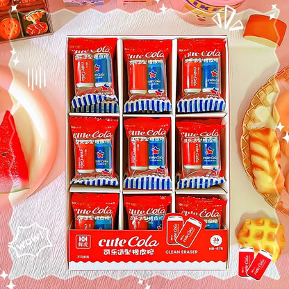 school teacher gift back to school supplies Aesthetic cute stationery Kawaii object funny erasers Drinks rubber cute things byUm