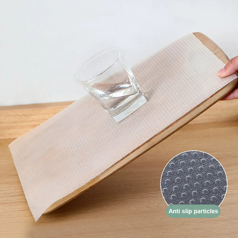 Reusable Shelf Liners Cabinet Mat Drawer Mat Moisture-Proof Waterproof Dust Anti-Slip Fridge Kitchen Table Pad Paper