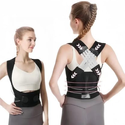 Posture Back Brace Adjustable Back Support Strap to Men and Women Prevent Spinal Distortion and Hunchback Suitable for Gym Body