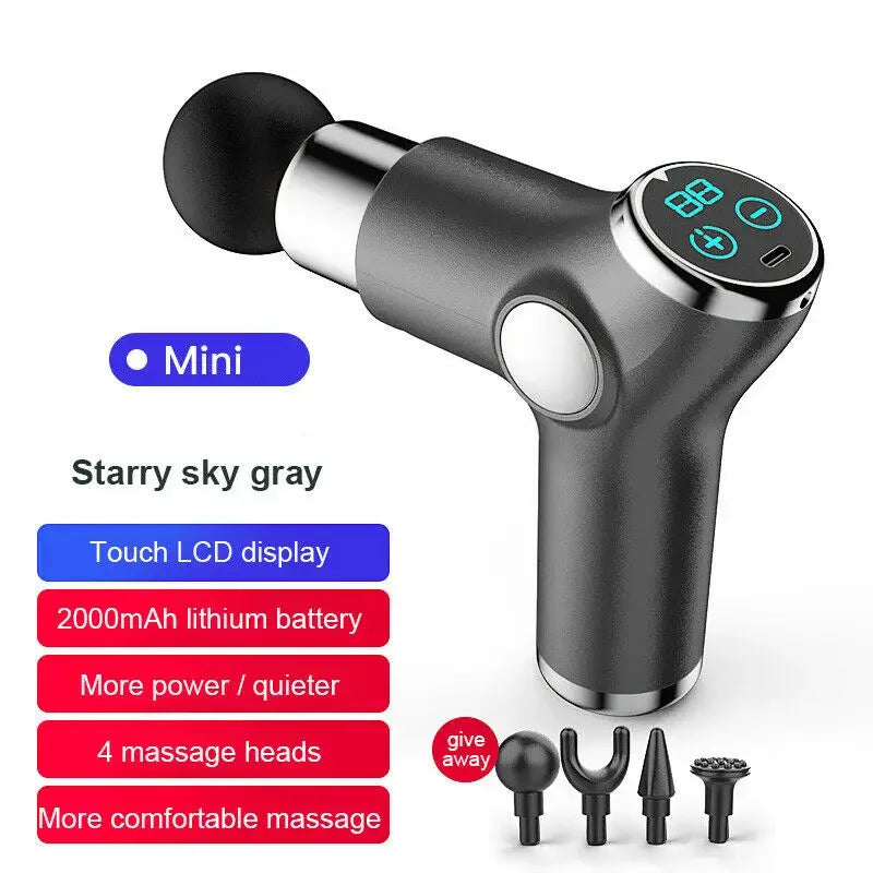 Mini Portable Massage Gun Percussion Massager For Body Neck Deep Tissue Muscle Relaxation Gout Pain Relief Fascia Gun массажер