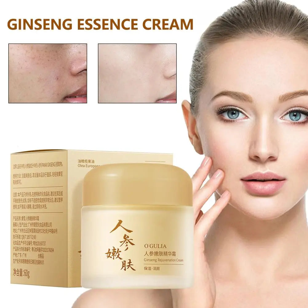 Ginseng Face Cream Firming Brightening Water Moisturizer for Smooth, Radiant Skin, Anti-Aging Skincare Facial Cream Skincare