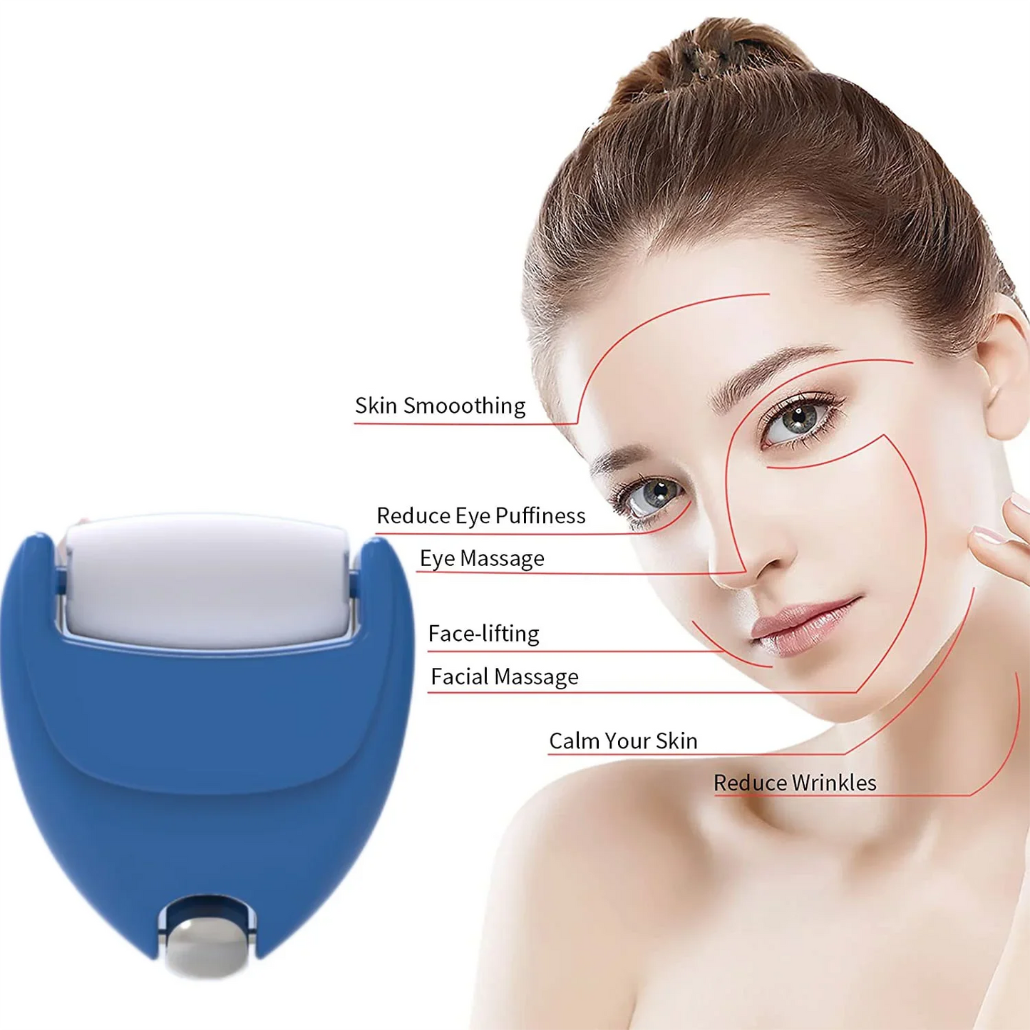 Q5  Ice Roller Cooling Facial Roller Skin Cooling Eye and Facial Massage Anti â ge Enhancing Facial Anti douleur Outils de