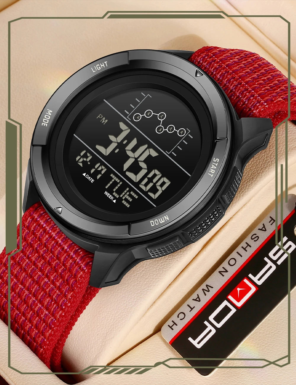 SANDA 2198 Single Monitor Male Student Electronic Watch Multifunctional Waterproof sports Student Electronic Watch 2025