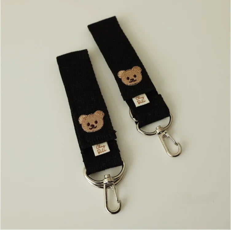 2 pieces of baby stroller hooks, baby stroller clips, diaper bags, scooter baby stroller accessories hooks cartoon bear
