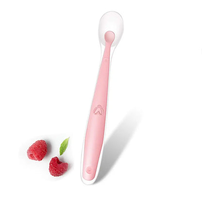 Baby Silicone Soft Spoon Training Feeding Spoons for Children kids  Infants Temperature Sensing