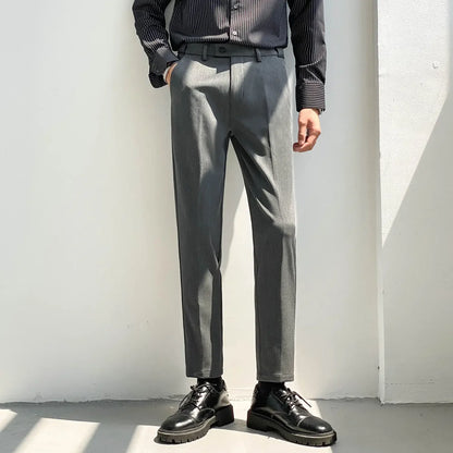Office Social Tailoring Work Black Male Suit Trousers Business Men's Summer Pants Elegant 2024 Thin Casual Fabric Slacks Wear Up