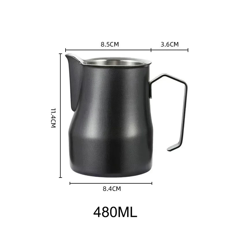 Coffee Milk Frothing Pitcher Jug Stainless Steel With Scale Espresso Steaming Pitchers Professional Milk Foam Jug Barista Craft