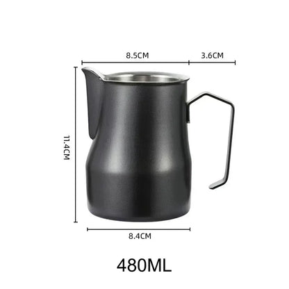 Coffee Milk Frothing Pitcher Jug Stainless Steel With Scale Espresso Steaming Pitchers Professional Milk Foam Jug Barista Craft