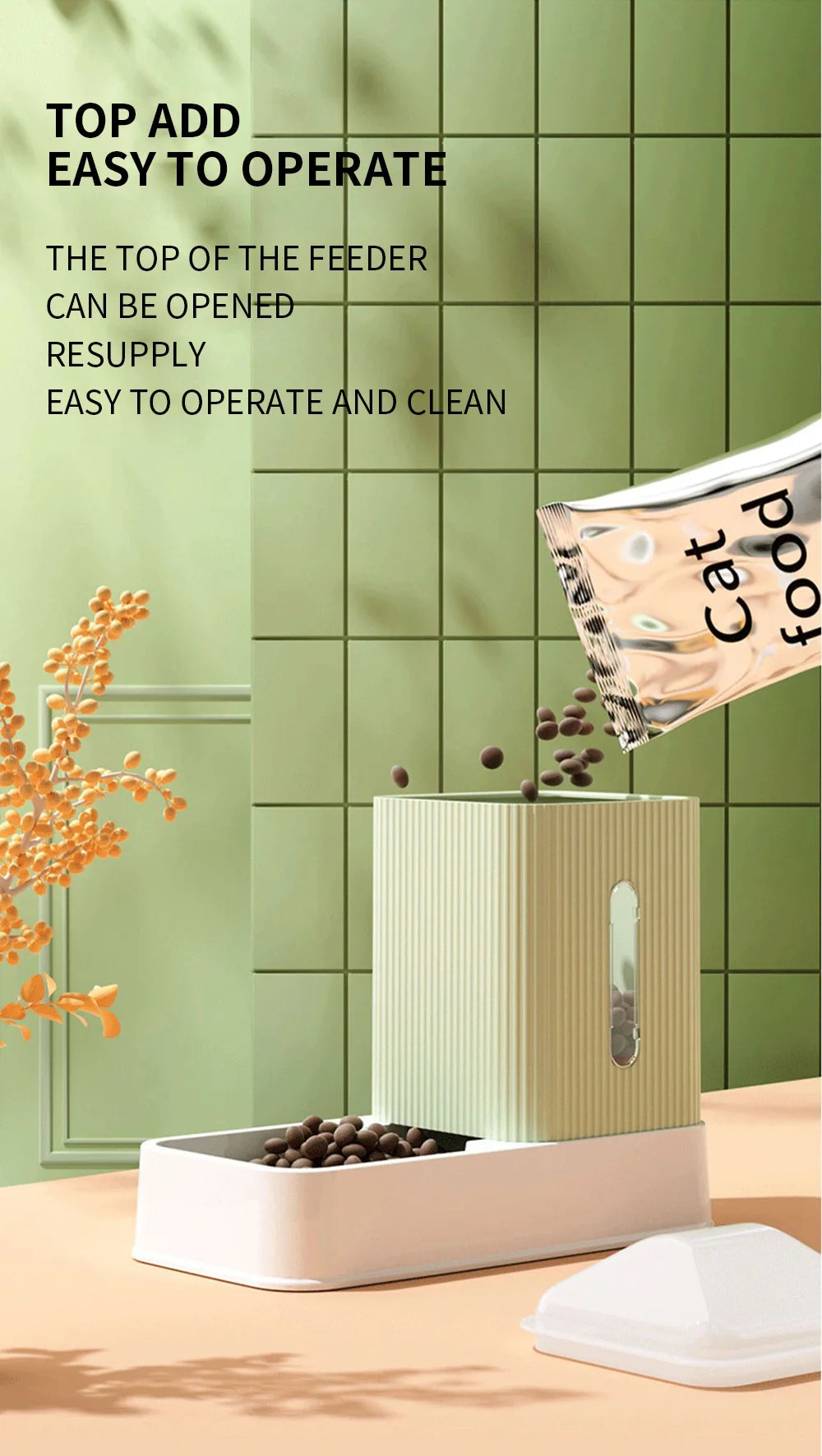 Automatic Pet Feeder 3.5L Large Capacity Pets Feeding Bowls Cat Water Dispenser Dog Food Feeder Drinking Fountain Feeding Bowl