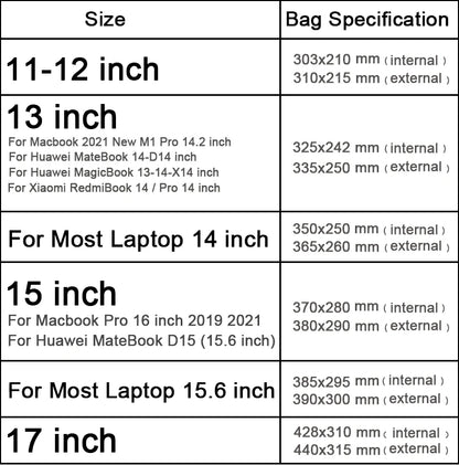 Soft Laptop Bag 13 13.6 14 15 15.6 17 inch For Huawei Lenovo ASUS HP Dell Macbook Air Pro 16 M1 M2 Case 2023 Sleeve Liner Cover