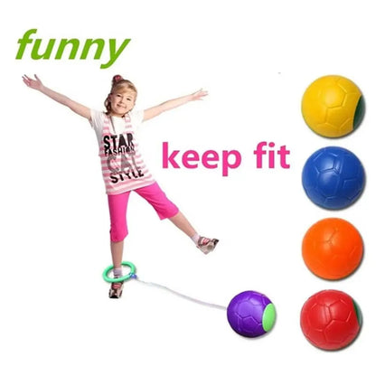 Foot Hoop Ball Foot Jumping Ball on String Skip Ropes Sports Reaction Training Ball Exercise Sports Height Growth