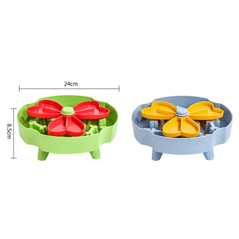 Dog slow feeder bowl, anti-choking bowl, rotating basin, cat bowl, educational toy, anti-slip slow feeder basin, pet supplies