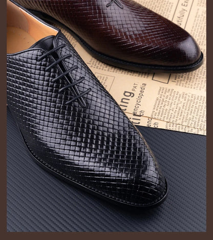 Men Dress Shoes  Formal Office Oxford Wedding Party Matches Suit Zapatos De Hombre High Grade Genuine Leather handmade Man shoes