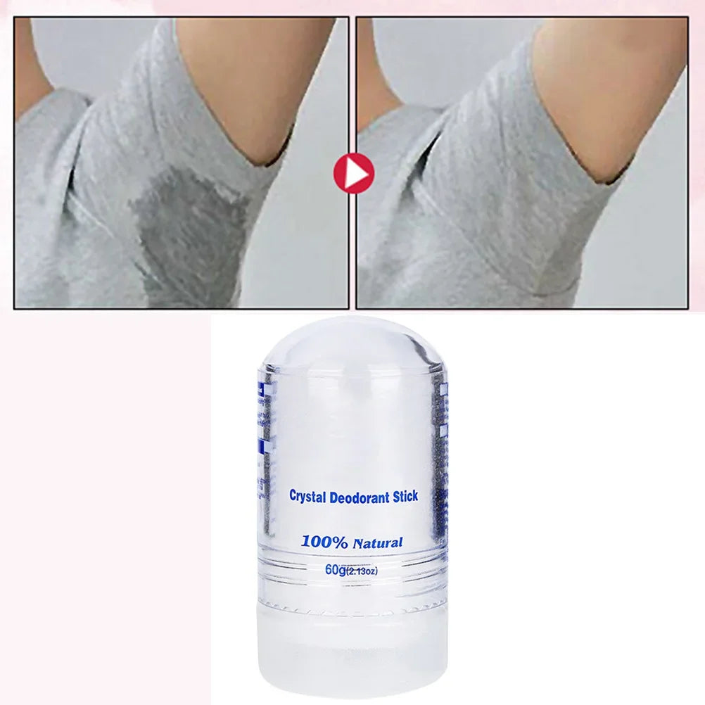 Crystal Deodorant Alum Stick Body Underarm Odor Remover Antiperspirant Natural Antiperspirant Deodorants Stick Men Women 60g