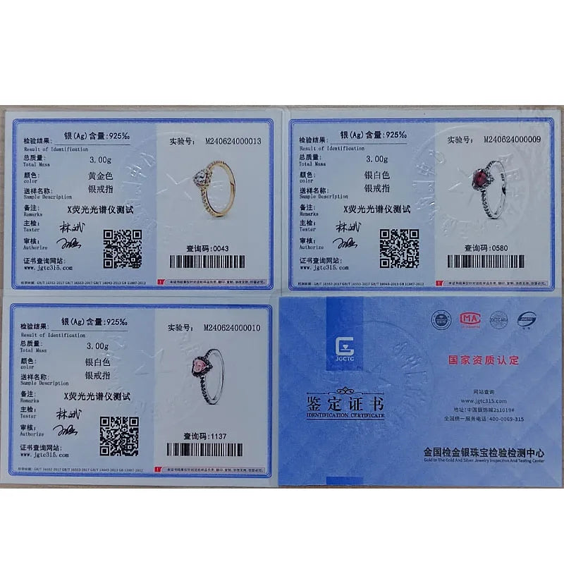 Hot Selling 925 Sterling Silver Classic Square Heart-shaped Crown Ring Exquisite Women's Jewelry Anniversary Surprise Gifts