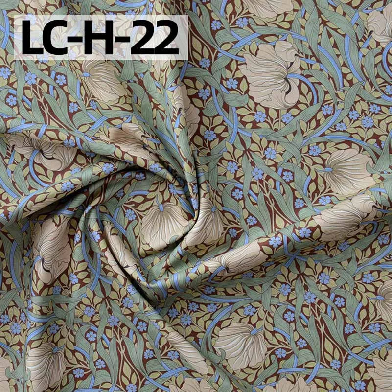 William Morris Fabric Cotton Digital Printing Classic Flower Printed Handmade Crafts Supplies Per Half Meter
