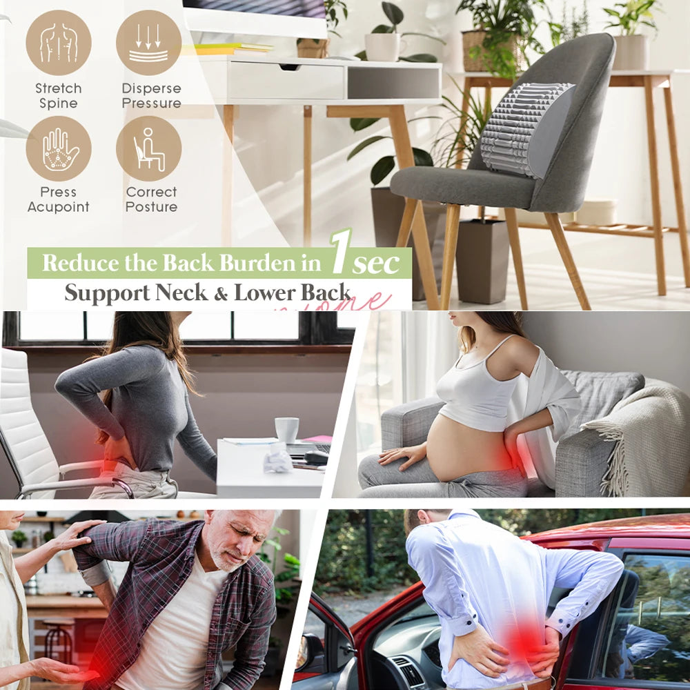 Back Stretcher,Neck&Back Stretcher,Back Stretcher for Lower Back Pain Relief,Multi-Level Adjustable Spine Stretcher for Sciatica