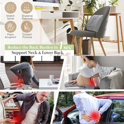 Back Stretcher,Neck&Back Stretcher,Back Stretcher for Lower Back Pain Relief,Multi-Level Adjustable Spine Stretcher for Sciatica